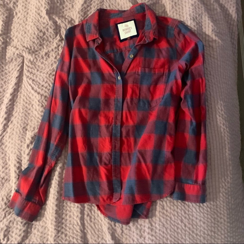 Red and Denim Blue Flannel